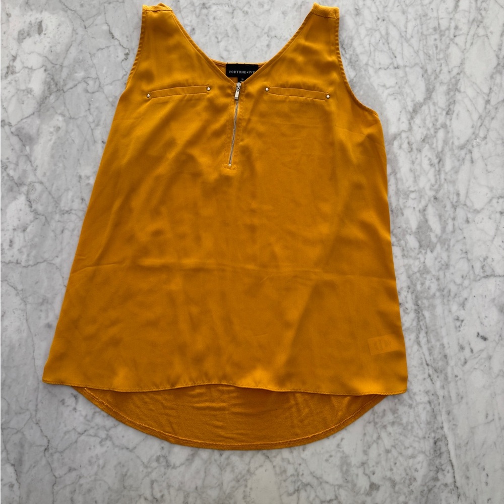 Fortune & Ivy - Golden Sleeveless Tank Top